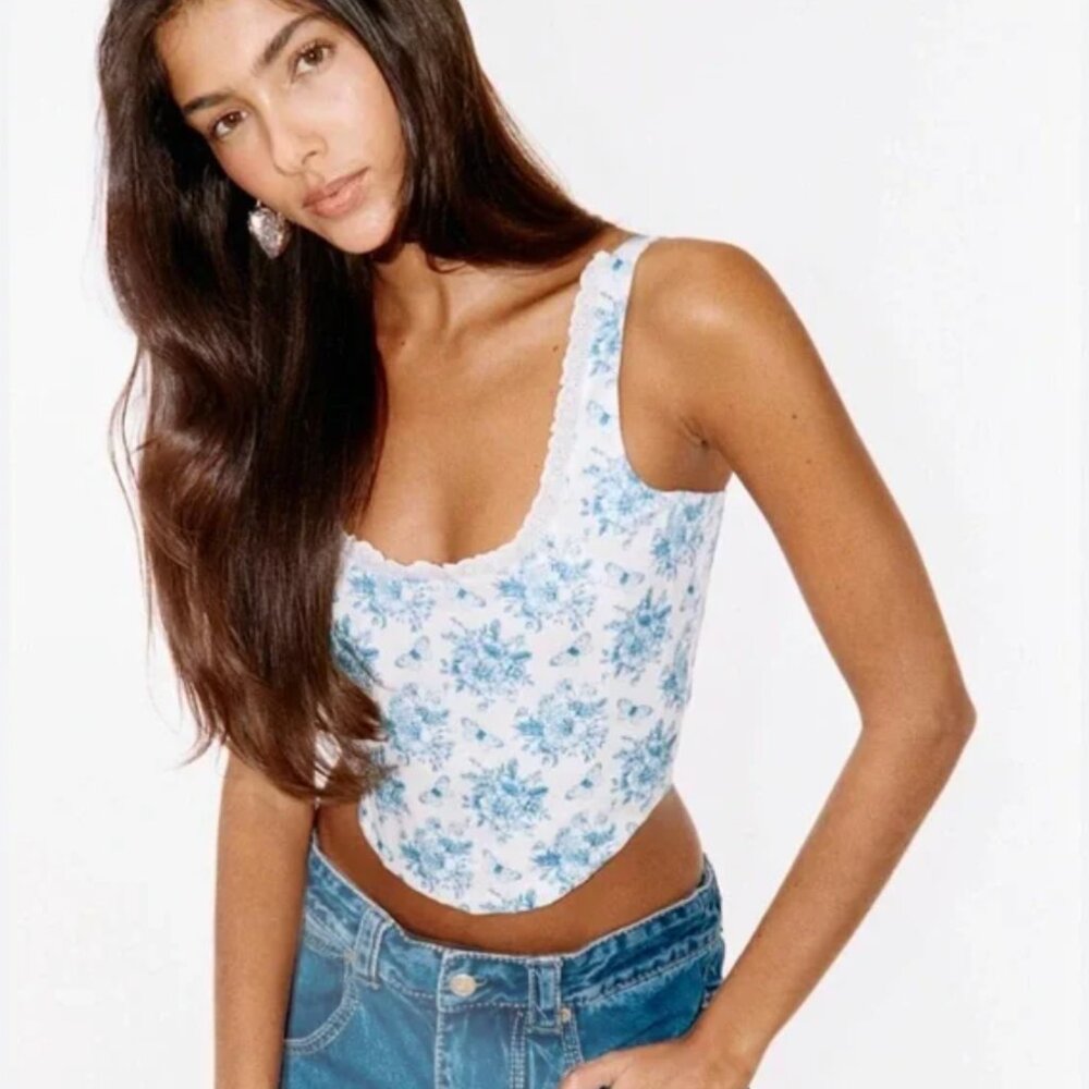 With Jean - Cindy Corset Top (Size M)